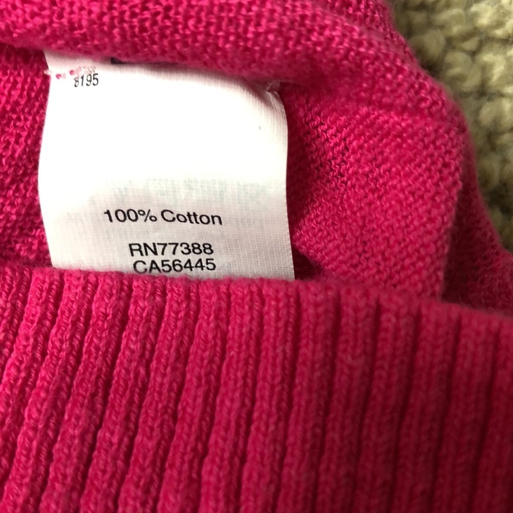 J Crew Hot Pink V-Neck Sweater XS - Picture 5 of 6